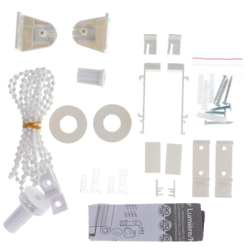 LUANCE rolo zavjesa zebra 45x90 cm, bijela