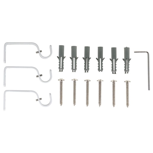 LUANCE set karniša, razvlačni, promjer 16-19 mm, 210-380 cm, strass, bijela