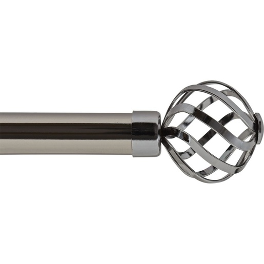 LUANCE set karniša, razvlačni, promjer 25-28 mm, 210-380 cm, florence, grafitno crna