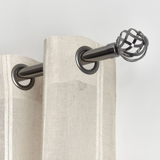 LUANCE set karniša, razvlačni, promjer 25-28 mm, 120-210 cm, florence, grafitno crna