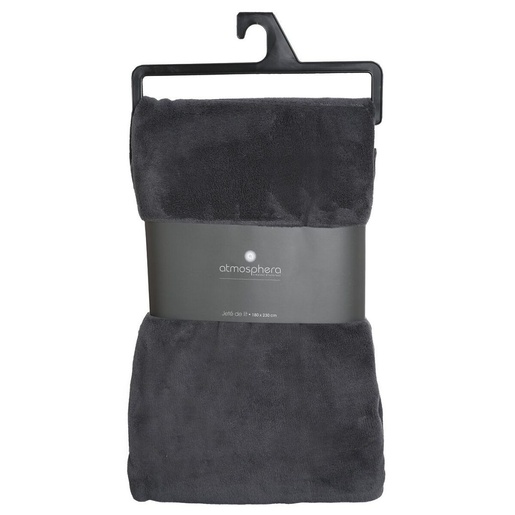 ATMOSPHERA deka 230x180x1 cm, poliester, tamno siva