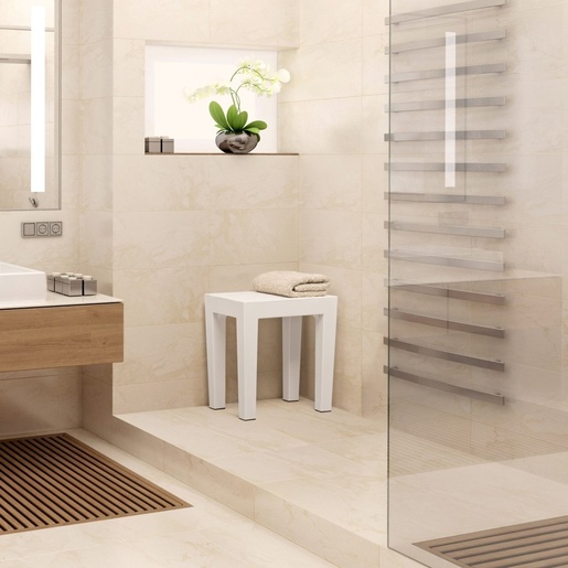 TATAY kupaonska stolica 38x29x41.5 cm, bijela lombok