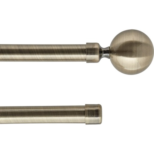 LUANCE set karniša dupli, razvlačni, promjer 19 mm, 210-380 cm, paloma, brončana