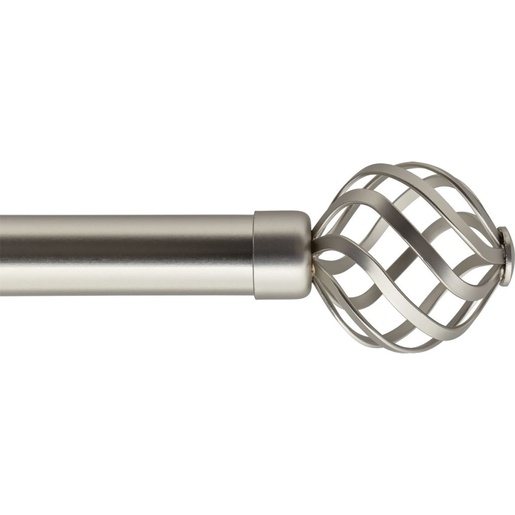 LUANCE set karniša, razvlačni, promjer 19 mm, 120-210 cm, florence, srebrna