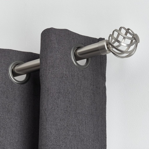 LUANCE set karniša, razvlačni, promjer 19 mm, 120-210 cm, florence, srebrna