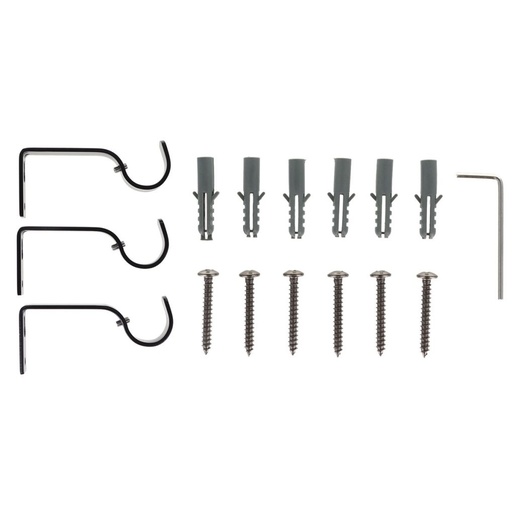 LUANCE set karniša, razvlačni, promjer 25-28 mm, 210-380 cm, gaia, crna