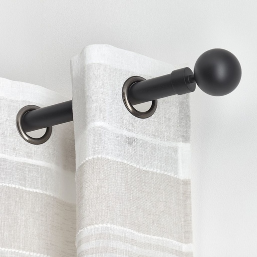 LUANCE set karniša, razvlačni, promjer 25-28 mm, 210-380 cm, gaia, crna