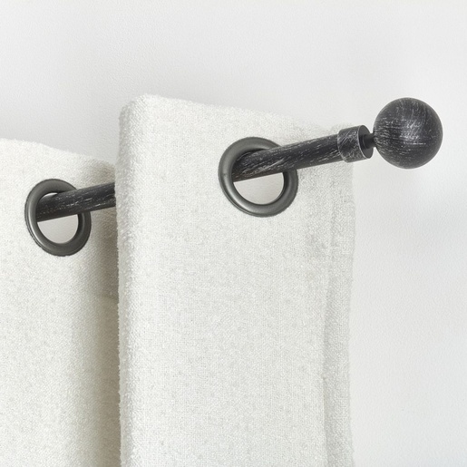 LUANCE set karniša, razvlačni, promjer 16-19 mm, 120-210 cm, basic, crna s uzorkom