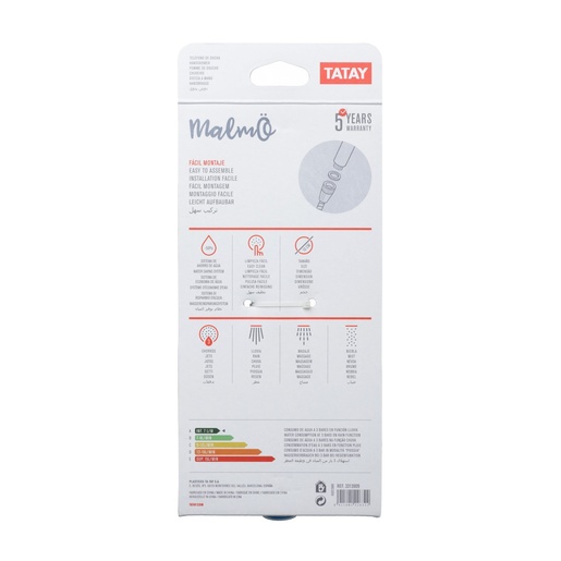 TATAY tuš palica Malmö, 10 cm, krom