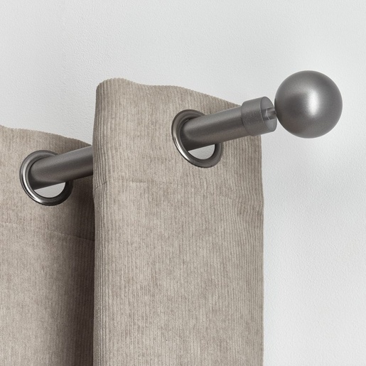 LUANCE set karniša, razvlačni, promjer 25-28 mm, 210-380 cm, gaia, siva