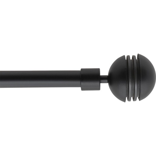 LUANCE set karniša, razvlačni, promjer 16-19 mm, 120-210 cm, zenitude, crna