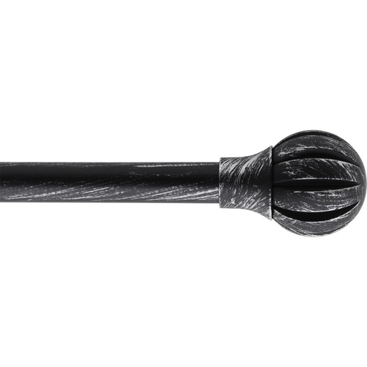 LUANCE set karniša, razvlačni, promjer 19 mm, 210-380 cm touch of zen, crno/srebrna