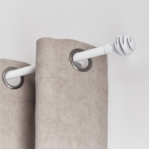 LUANCE set karniša, razvlačni, promjer 16-19 mm, 120-210 cm, villalouise, bijela s uzorkom