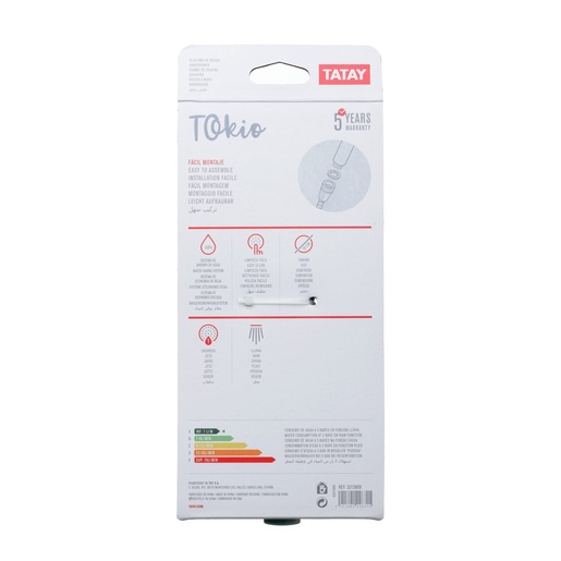 TATAY tuš palica Tokio, 10 cm, krom