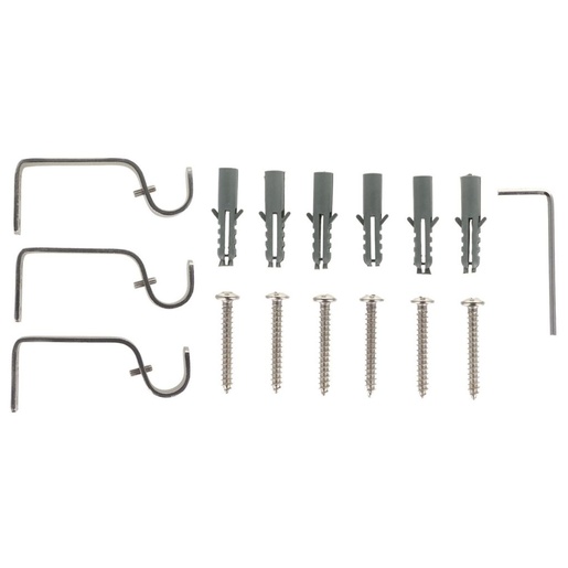 LUANCE set karniša, razvlačni, promjer 16-19 mm, 210-380 cm, cubique, srebrna