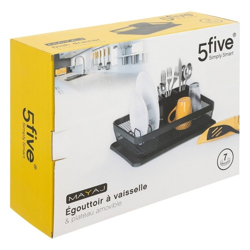 FIVE ocjeđivač posuđa Mayaj, 43x32x13.5 cm, metal, crna