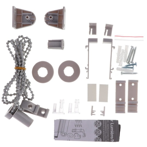 LUANCE rolo zavjesa zebra 75x180 cm, svjetlo siva