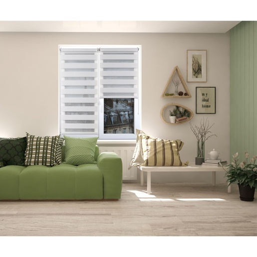 LUANCE rolo zavjesa zebra 75x180 cm, svjetlo siva