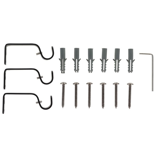 LUANCE set karniša, razvlačni, promjer 16-19 mm, 210-380 cm, zenitude, crna