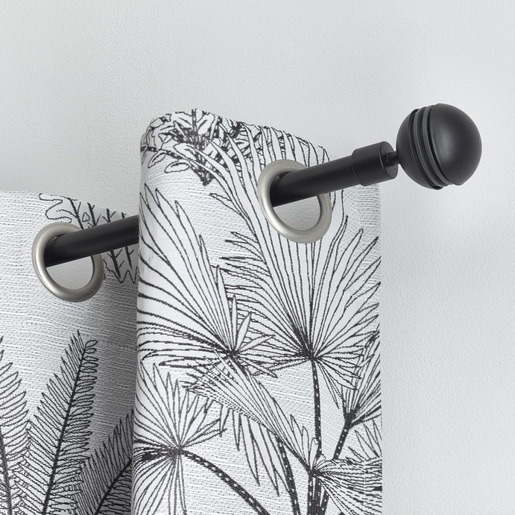 LUANCE set karniša, razvlačni, promjer 16-19 mm, 210-380 cm, zenitude, crna