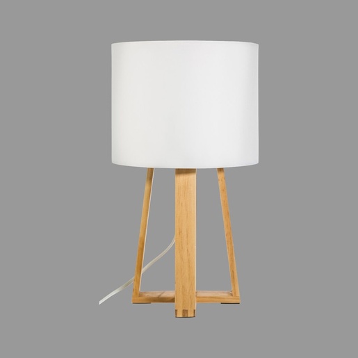 ATMOSPHERA stolna svijetiljka Molu, 20x34.5 cm, drvo/pvc, bijela