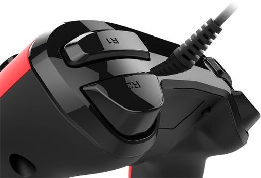 Nacon Compact, kontroler, žičani, PS4, crveni