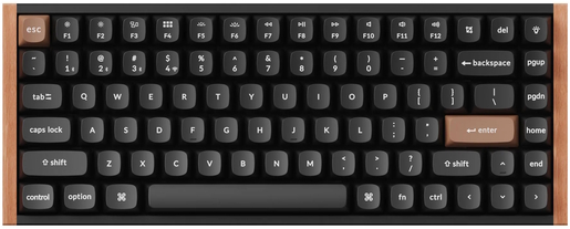 Keychron K2 HE, Nebula Gateron 2.0 magnetic switch, US ANSI, HR znakovi, 75% veličina, bežična mehanička tipkovnica, crna, K2H-F1