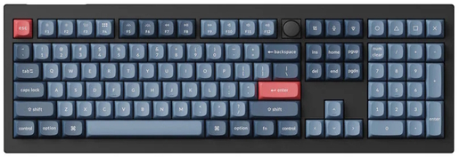 Keychron V6 Max, Red Gateron Jupiter switch, US ANSI, HR znakovi, bežična mehanička tipkovnica, crna, V6M-D1
