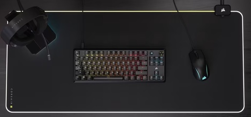 Corsair K70 Core, mehanička tipkovnica, žičana, Corsair MLX Red switch, TKL, crna, CH-911911E-NA