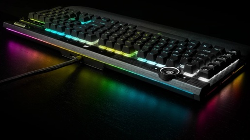 Corsair K100 RGB, mehanička tipkovnica, žičana, Corsair OPX switch, crna, CH-912A01A-NA