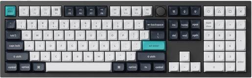 Keychron Q6 Max, Red Gateron Jupiter switch, US ANSI, HR znakovi, bežična mehanička tipkovnica, crna, Q6M-M1