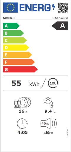 Gorenje perilica posuđa GS673A97W
