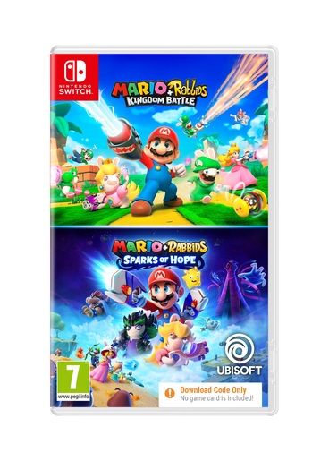 Mario and Rabbids Double Pack: Kingdom Battle i Sparks of Hope Code In A Box - Nintendo Switch