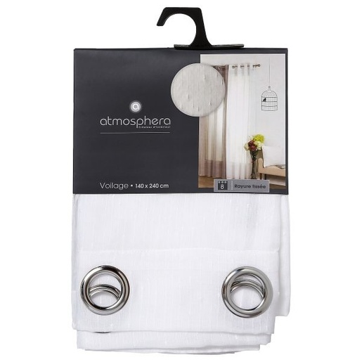 Atmosphera zavjesa Striped, 140x240 cm, bijela