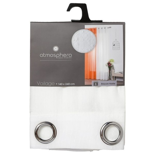 Atmosphera zavjesa Striped, 140x240 cm, ivory