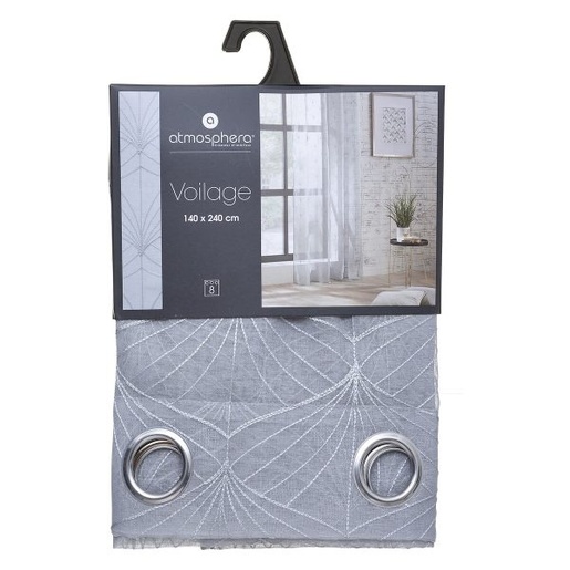 Atmosphera zavjesa Mia, 140x240 cm, siva