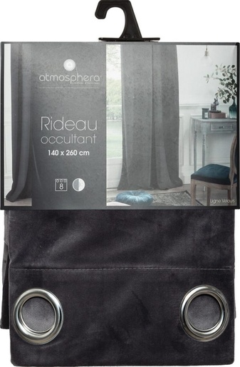 Atmosphera zavjesa Blackout Velvet, 140x260 cm, siva