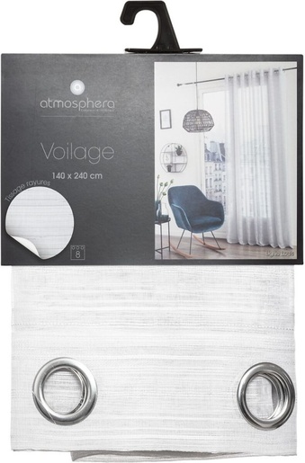 Atmosphera zavjesa Louis, 140x240 cm, bijela