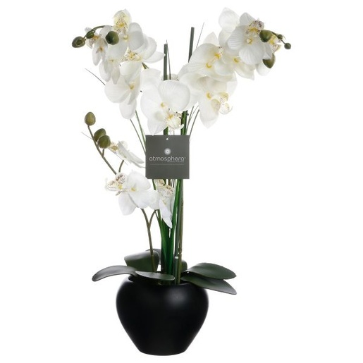 Atmosphera umjetno cvijeće u tegli - orhideja, 53 cm, crna