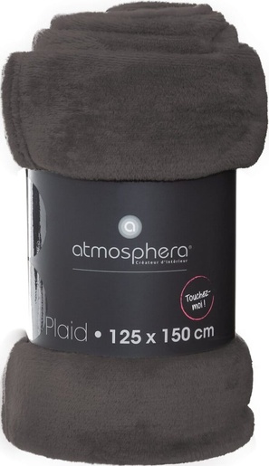 Atmosphera deka, flanel, 150x125 cm, siva