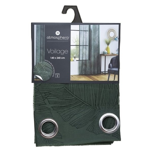 Atmosphera zavjesa Leaf, 140x240 cm, zelena