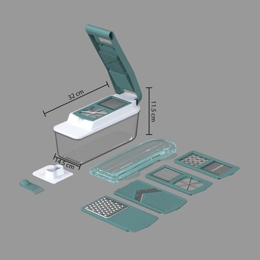 Five višenamjenski rezač povrća s posudom, 10/1