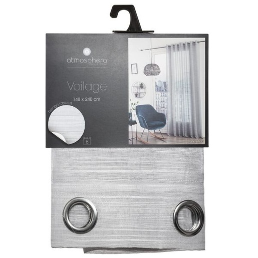 Atmosphera zavjesa Louis, 140x240 cm, siva