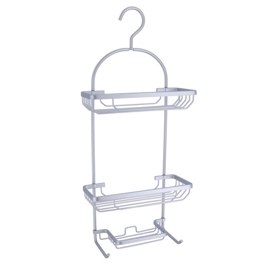 Tendance dvostruka viseća polica s kukicom, aluminij, velika