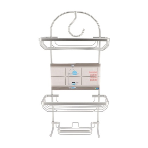 Tendance dvostruka viseća polica s kukicom, aluminij, velika