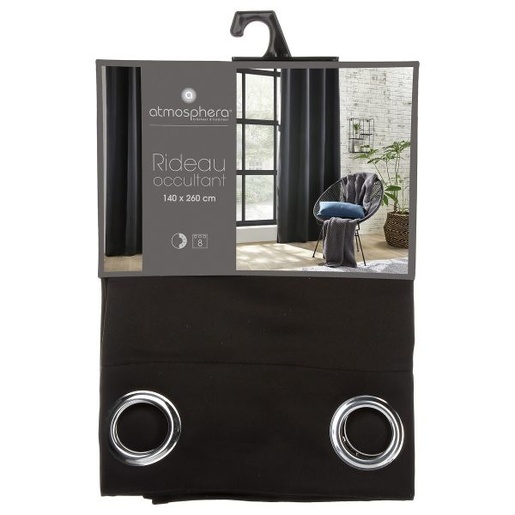 Atmosphera zavjesa Blackout, 140x260 cm, crna