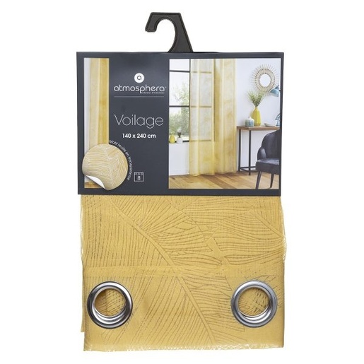 Atmosphera zavjesa Leaf, 140x240 cm, oker