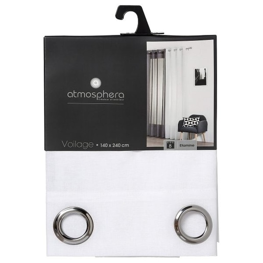 Atmosphera zavjesa Muslin, 140x240 cm, bijela
