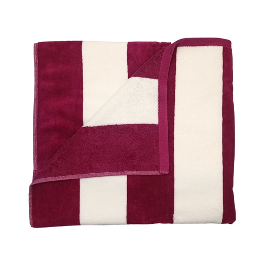 Ručnik za plažu, 85x180cm, pruge, roze