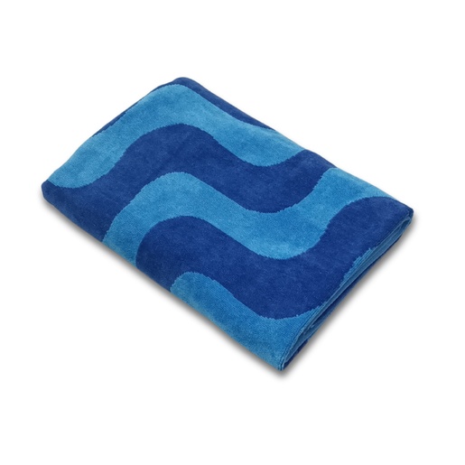 Ručnik za plažu, 70x150cm, valovi, plavi